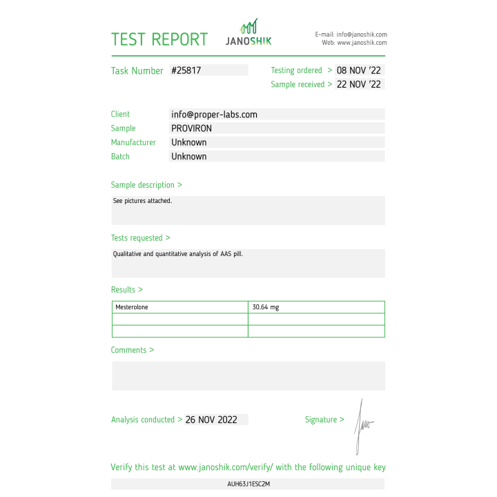 Proviron – Proper Labs [50tab/25mg] - 4 - Buy steroids UK