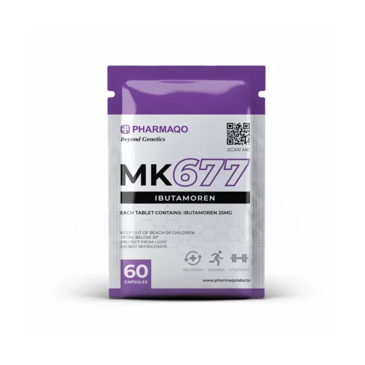 Buy MK677 Ibutamoren UK | PharmaQO 60caps/25mg | Power Anabolics